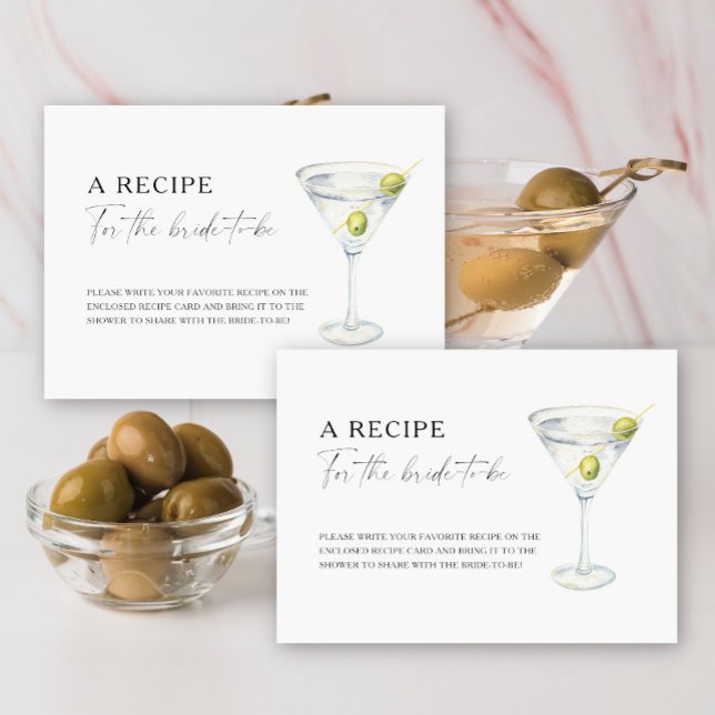 Martini brudfest Recept för bruden Tilläggskort (Skapare uppladdad)
