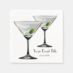 Martini Cockatl Party Event Napkin Pappersservett