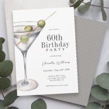 Martini Cocktail 60:e Födelsedagsfesten