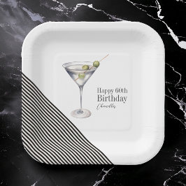 Martini Cocktail 60:e Födelsedagsfesten Pappra Tal