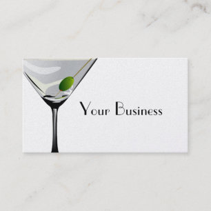 Martini Cocktail-Affärskortet Platinum Visitkort