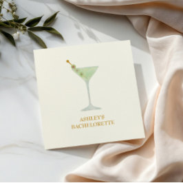 Martini Cocktail Bröllopsdusch eller Sjunglastbach Pappersservett