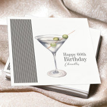 Martini Cocktail-Elegant 60:e Födelsedagsfesten