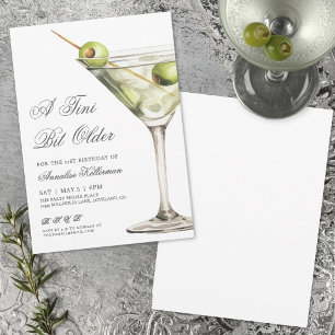 Martini Cocktail Födelsedagsfest för vuxna Inbjudningar