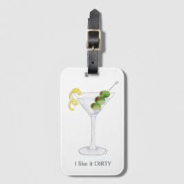 Martini Cocktail Luggage Tag Bagagebricka