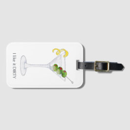 Martini Cocktail Luggage Tag Bagagebricka
