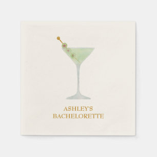 Martini Cocktail Möhippa eller Bachelorette Pappersservett