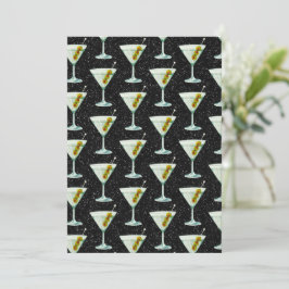 Martini Cocktail Mönster Inbjudningar