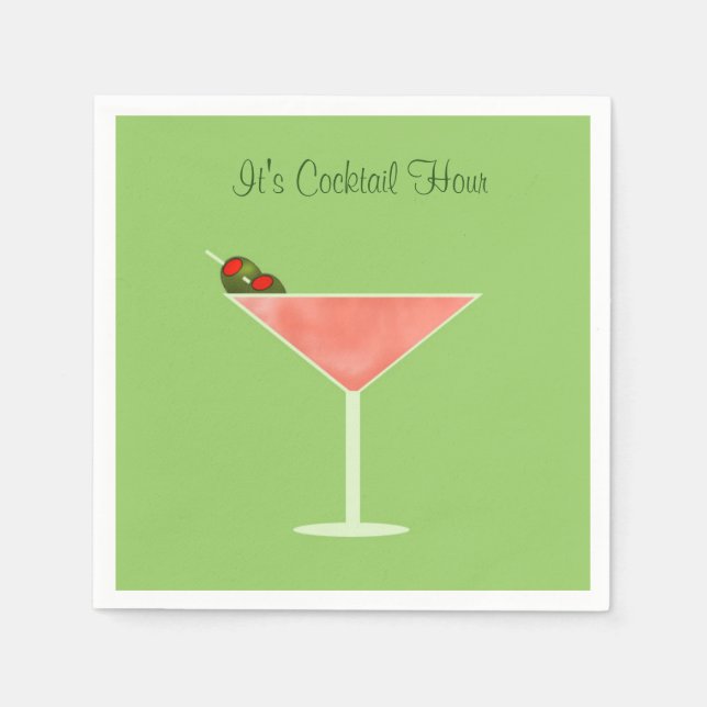 Martini Cocktail Napkins Pappersservett (Framsidan)