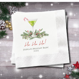 Martini Cocktail Party Anpassad Candy Cane Martini Pappersservett