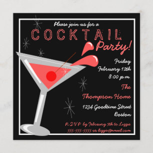 Martini Cocktail Party-inbjudan Inbjudningar