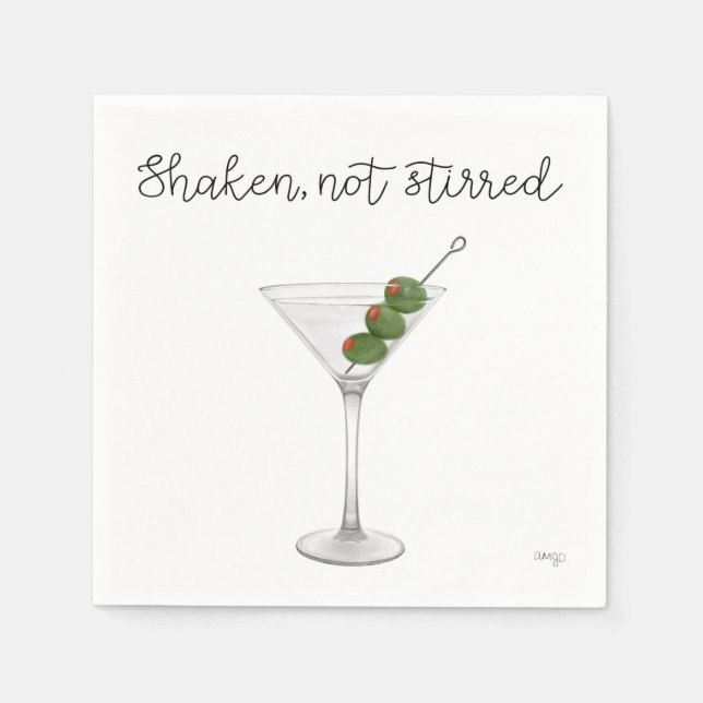 Martini Cocktail Servetter (Framsidan)