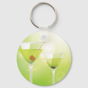 Martini Cocktails Keychain Nyckelring