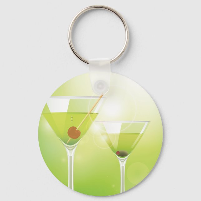 Martini Cocktails Keychain Nyckelring (Framsida)