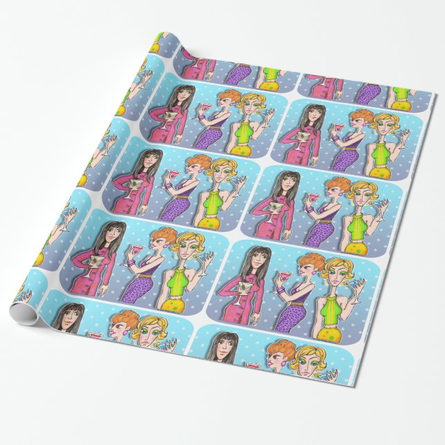 Martini Divas INPACKNINGSPAPPER Presentpapper (Utrullad)