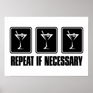 Martini drinktecken - repetition, om nödvändigt poster