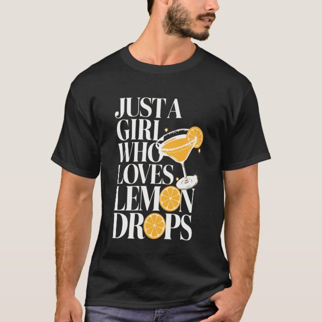 Martini Dryckare Lemon Drop Cocktaildrycker T Shirt (Framsida)