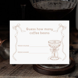 Martini Espresso Hur många kaffebönor Bröllopsspel Tilläggskort