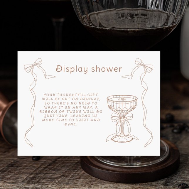 Martini Espresso Möhippa Visning Shower Tilläggskort (Skapare uppladdad)