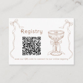 Martini Espresso QR-kod bröllopsdusch presentregis Tilläggskort