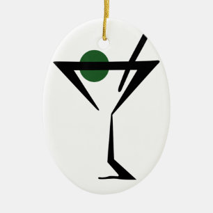 Martini exponeringsglas julgransprydnad keramik