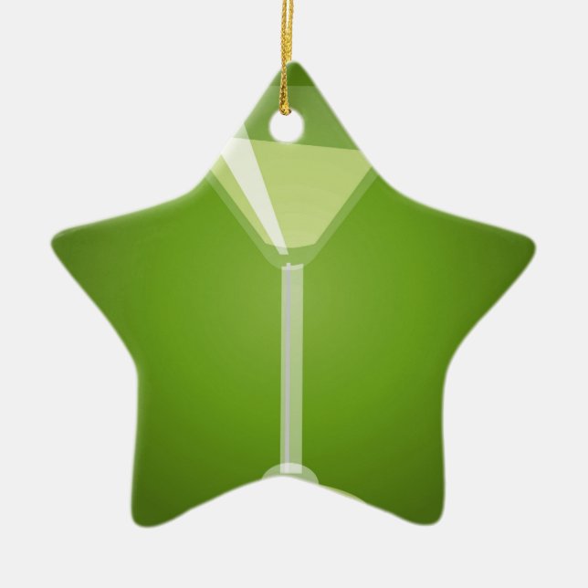 Martini exponeringsglas julgransprydnad keramik (Framsidan)