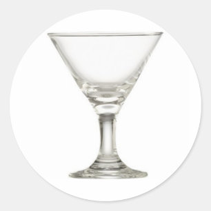 martini exponeringsglas runt klistermärke