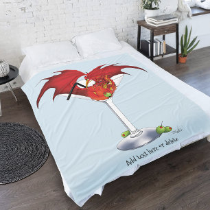 Martini Fantasy Red Dragon Fleecefilt