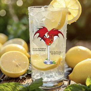 Martini Fantasy Red Dragon Glaskopp