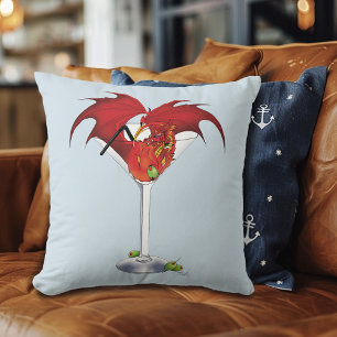 Martini Fantasy Red Dragon Kudde