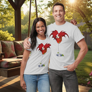 Martini Fantasy Red Dragon T Shirt