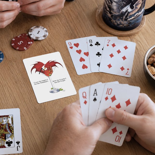 Martini Fantasy Röd Drak Casinokort (Skapare uppladdad)