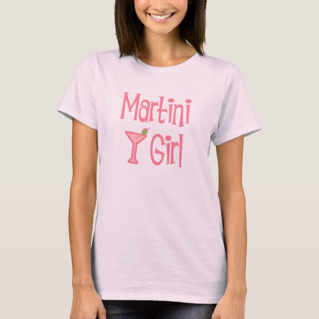 Martini flickaT-tröja Tee Shirt (Framsida)