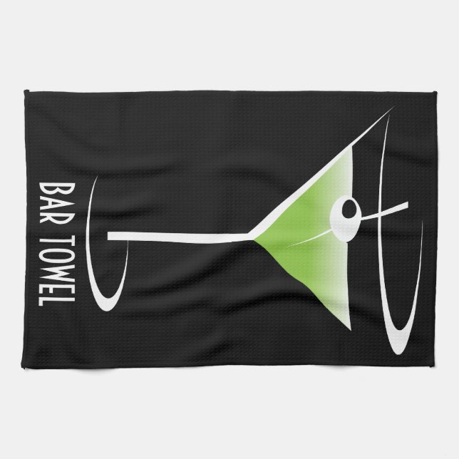 Martini för Bartenderspubhandduk exponeringsglas Kökshandduk (Horisontell)