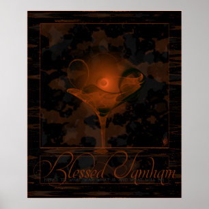 Martini för Samhain rostat brödfe konst Poster