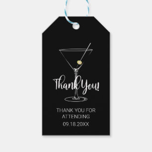 Martini Glas, Tack Presentetikett