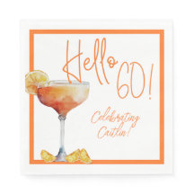 Martini Glass 60:e födelsedag Pappersservett