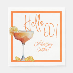 Martini Glass 60:e födelsedag Pappersservett