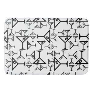 Martini Glass ANPASSNINGSBAR BACKGROUND FÄRG Badrumsmatta