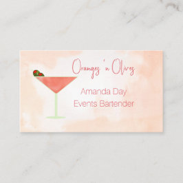 Martini Glass Business Card Visitkort