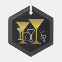 Martini Glass Design Ornament