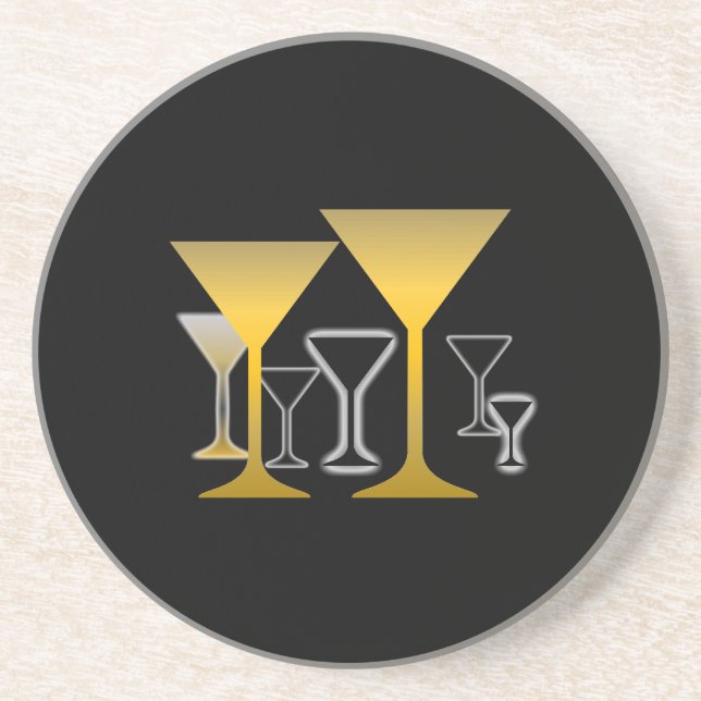 Martini Glass Design Ornament Underlägg (Framsidan)