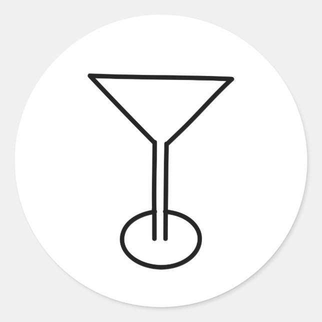 MARTINI GLASS DESIGN RUNT KLISTERMÄRKE (Framsida)