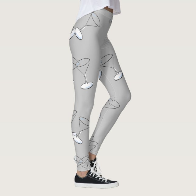 Martini Glass Grått Leggings (Höger)