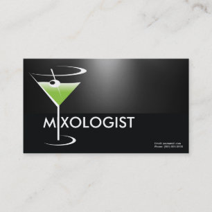 Martini Glass Mixologistvisitkort Visitkort