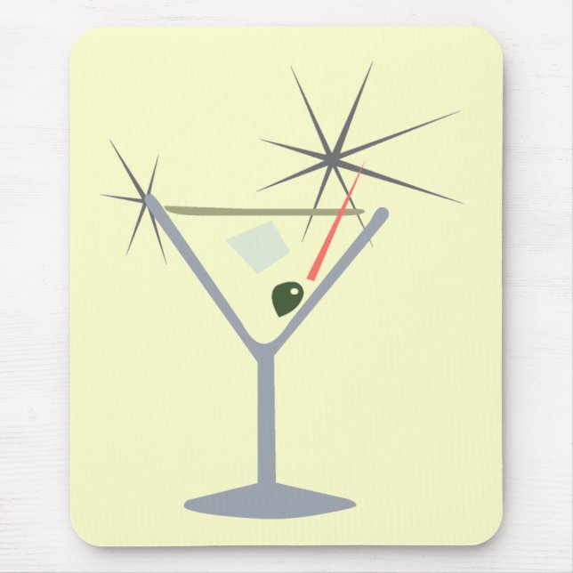 Martini Glass Mousepad Musmatta (Framsidan)