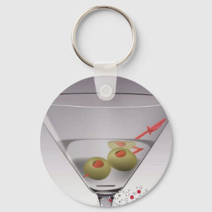Martini glass nyckelring