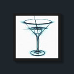 Martini Glass Sketch Canvastryck<br><div class="desc">En skiss av ett glas martini med en oliv.</div>