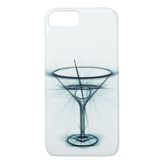 Martini Glass Sketch Case-Mate iPhone Skal (Baksida)