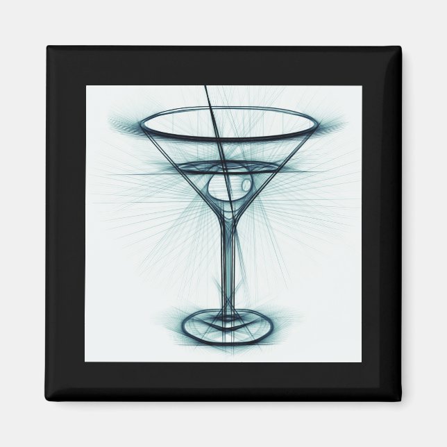Martini Glass Sketch Magnet (Framsidan)